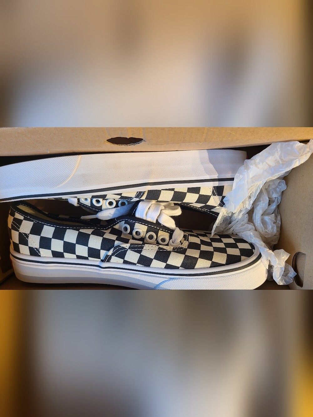Vans Authentic Sneakers - Black and White Mens Size 6.5 Womens 8.0